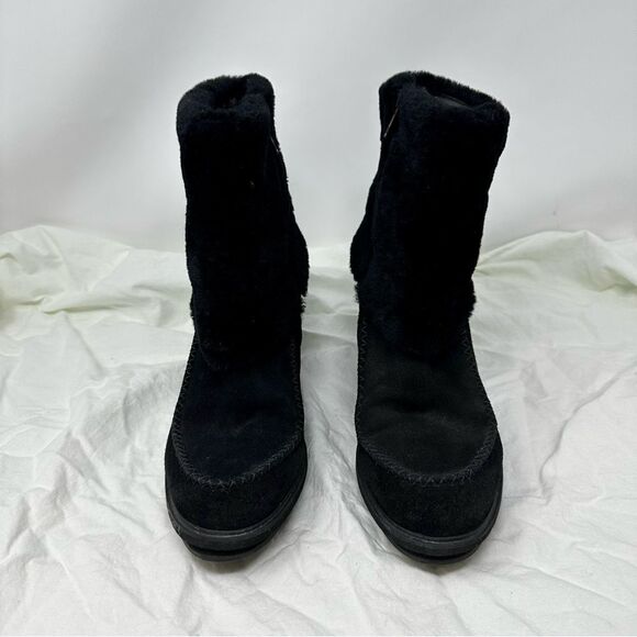 Napoleoni Wedge Zip-up Booties- Size 8 - Picture 1 of 14